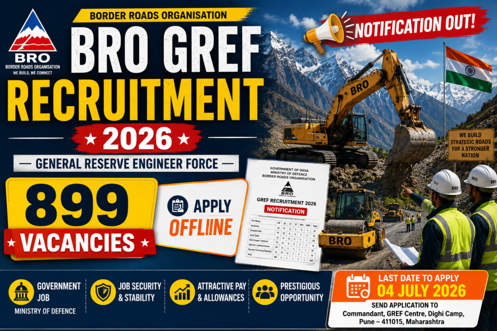 BRO Recruitment 2026 Notification Out