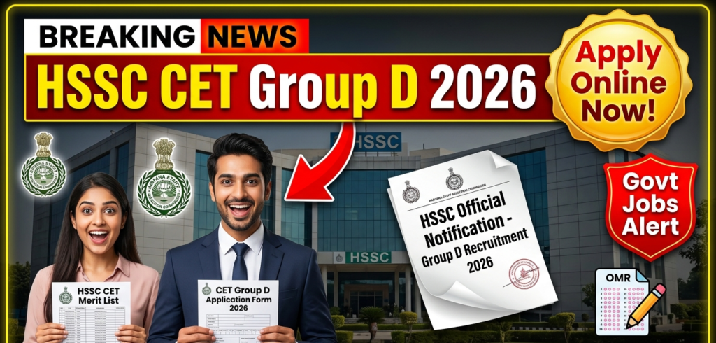 Haryana HSSC CET Group D Recruitment 2026