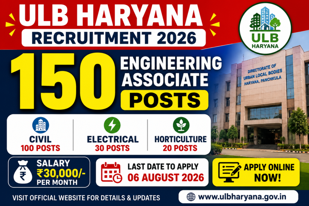 ULB Haryana Engineering Associate Recruitment 2026