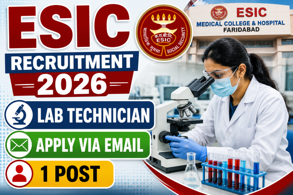 ESIC Laboratory Technician Recruitment 2026