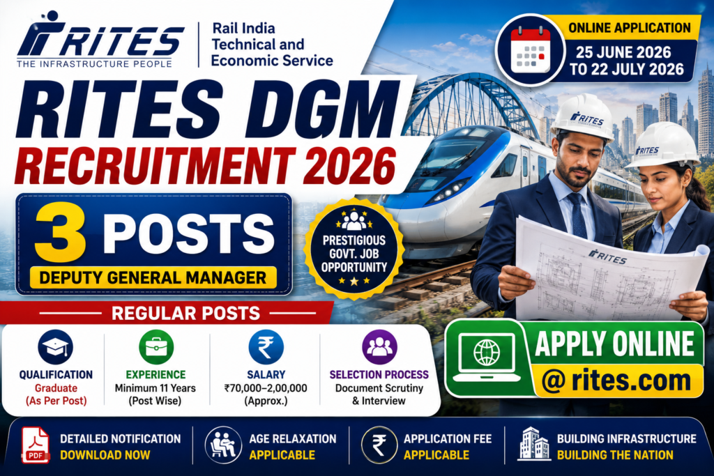 RITES DGM Recruitment 2026